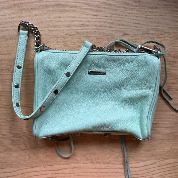 Rebecca Minkoff mint zip Crossbody bag - Picture 2 of 7